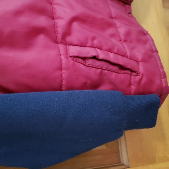 POLO USPA Puffer Vest with Sweatshirt Sleeves & Hood Youth Size 7 - Picture 4 of 7